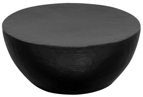 Mesa de centro em alumínio martelado 70x30 cm preto