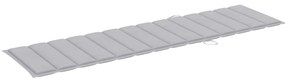 Espreguiçadeiras com mesa e almofadão 2 pcs teca maciça