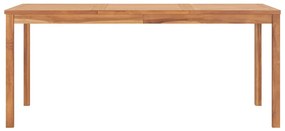 Mesa de jantar para jardim 180x90x77 cm madeira teca maciça