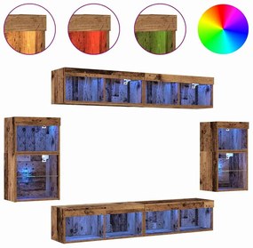 Prateleira flutuante vidaXL 2 pcs Madeira antiga 40x28.5x40 cm Madeira