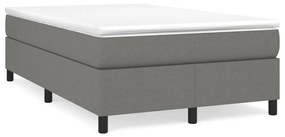 Cama boxspring com colchão 120x190 cm tecido cinzento-escuro
