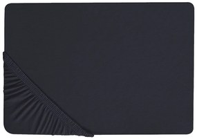 Lençol-capa em algodão preto 180 x 200 cm JANBU Beliani