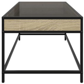 Mesa de centro luzes LED Infinity 90x50x41 cm carvalho sonoma