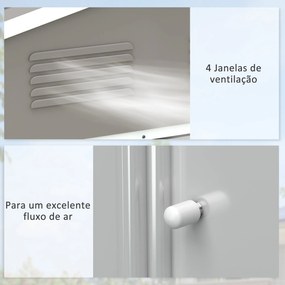 Abrigo de Jardim – Dijon – 236x174x190cm – Estrutura Aço Galvanizado –