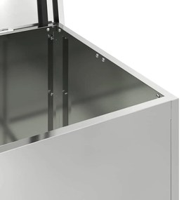 Caixa de Armazenamento Externa Prateado 80 x 50.5 x 50 cm