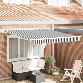 vidaXL Toldo retrátil automático 300x250 cm antracite e branco