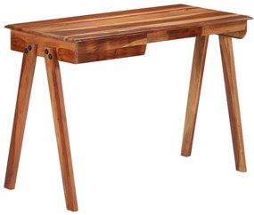 vidaXL Secretária com gaveta 110x50x77 cm madeira de acácia maciça