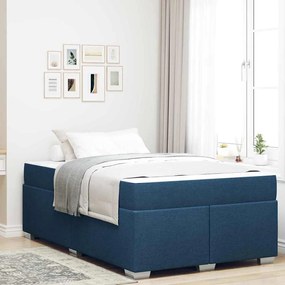 vidaXL Estrutura da Cama Azul 120 x 190 cm tecido