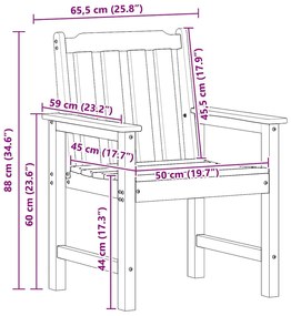 Cadeiras de Jantar vidaXL 4 pcs Brancas 65,5x55,5x88 cm HDPE