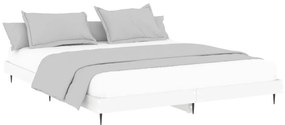 Estrutura de cama 150x200 cm derivados de madeira branco