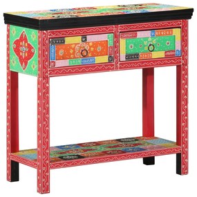 Mesa de Consola vidaXL com Gavetas Multicolorida em Madeira Engenharia