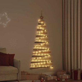 vidaXL Árvore de Natal com 80 LEDs Natural 150 cm freixo maciço