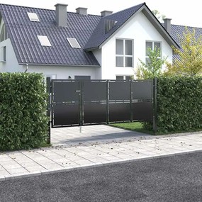 Portão de jardim 350x125 cm aço antracite