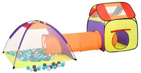 Tenda de brincar infantil com 250 bolas 338x123x111 cm multicor
