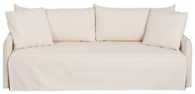 Sofá-cama 200 X 94 X 86 cm Tecido Sintético Creme
