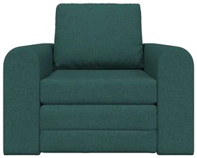 Sofá Cama de Chão 2-em-1 Verde Escuro 98x71x83 cm Tecido