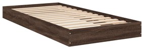 Estrutura cama s/ colchão derivados madeira carvalho castanho