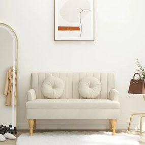 vidaXL Banco com almofadões 113x64,5x75,5 cm linho