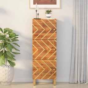 Aparador alto 40x33,5x110 cm mangueira maciça castanho e preto