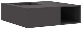 Fogueira vidaXL com armazenamento de toras Preto 100x100x30 cm Aço