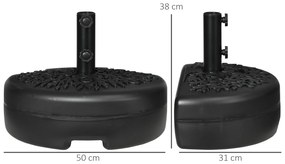 Base de Parede para Chapéu de Sol Suporte Semicircular para Chapéu de