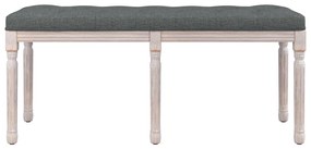 Banco 110x40x49 cm tecido cinzento-escuro