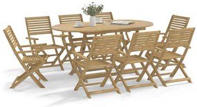 vidaXL Cadeiras jardim dobráveis 6 pcs 54,5x61,5x86,5 cm acácia maciça