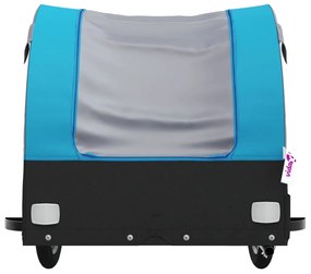 Reboque para bicicleta 30 kg ferro azul e cinza