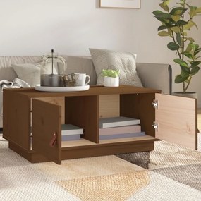 Mesa de centro 80x50x35 cm pinho maciço castanho mel