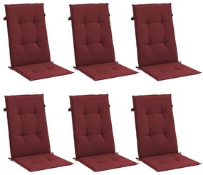 Almofadões cadeiras altas 6 pcs 120x50x4 cm mesclado tecido