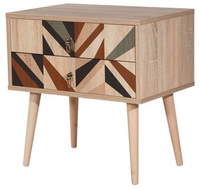 Mesa de Cabeceira City Two – Multicolor – 60x61x40 cm