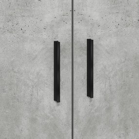Cama de Armazenamento Cinza Concreto 75x190 cm