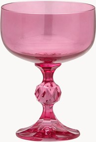 Copos de vinho de cristal Rose, conjunto de 2