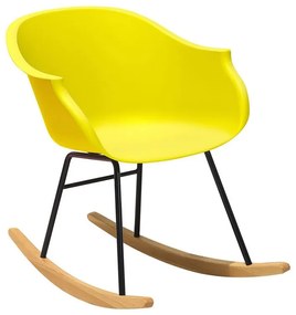 Cadeira de baloiço amarela HARMONY Beliani