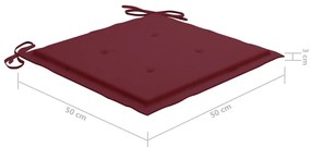 Cadeiras de jardim 6 pcs c/ almofadões madeira de acácia maciça