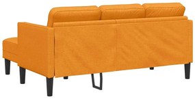 Conjunto de Sofá de 2 Peças com Almofadas Tecido Amarelo Escuro