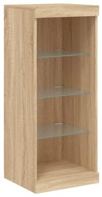 Aparador com luzes LED 41x37x100 cm carvalho sonoma
