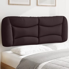 vidaXL Almofadão de cabeceira 120 cm tecido castanho-escuro