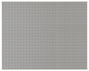 Manta pesada 15 kg 235x290 cm tecido cinzento