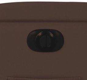 Poltrona reclinável elétrica couro artificial castanho
