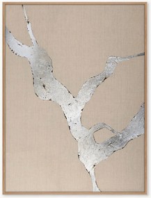 Quadro em tela pintado à mão emoldurado Wild Horizon Silver