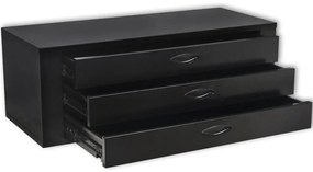 Caixa de ferramentas em metal 3 gavetas preto