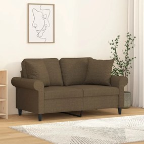 vidaXL Almofadas decorativas 2 pcs 40x40 cm tecido castanho