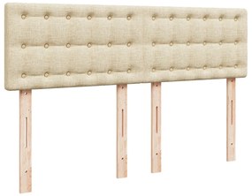 Cama com molas/colchão 140x200 cm tecido cor creme
