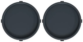 Carrinhos de plantas c/ rodas 2 pcs diâmetro 34 cm 35 kg cinza