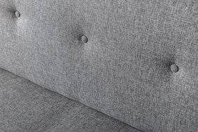 Sofá-Cama Zola de 3 Lugares com Estrutura Metálica – 180x102 cm – Cinz