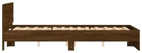 Estrutura de cama com cabeceira 120x190 cm carvalho castanho