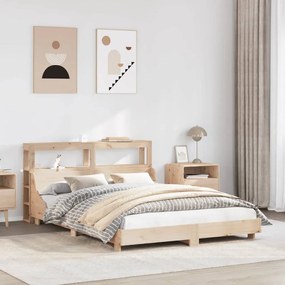 vidaXL Cama sem colchão 160x200 cm madeira de pinho maciça
