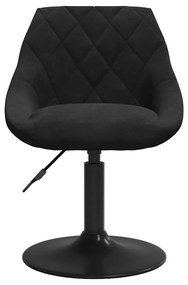 Cadeiras de jantar giratórias 4 pcs veludo preto