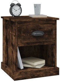 Mesa de cabeceira 2 pcs derivados de madeira carvalho fumado